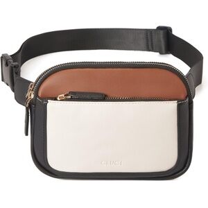 Cluci Women's Black, Brown, and White Crossbody Bag